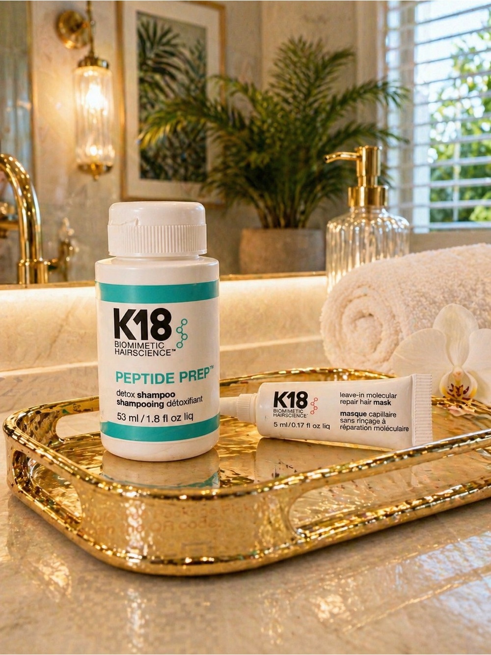 K18 Peptide Prep Detox Shampoo + Molecular Repair Mask Duo